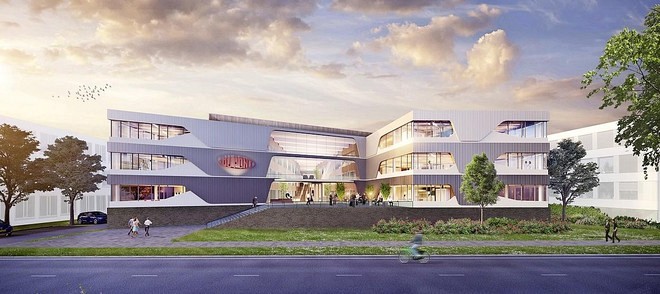 Impressie van het DuPont gebouw op het Leiden Bio Science Park