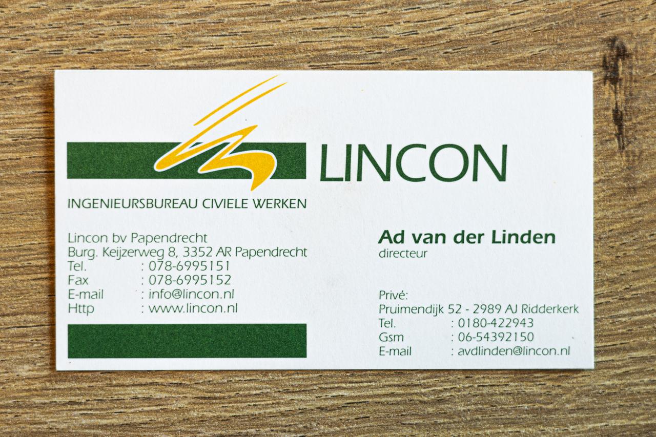 Visitekaartje Lincon, Ingenieursbureau Civiele Werken