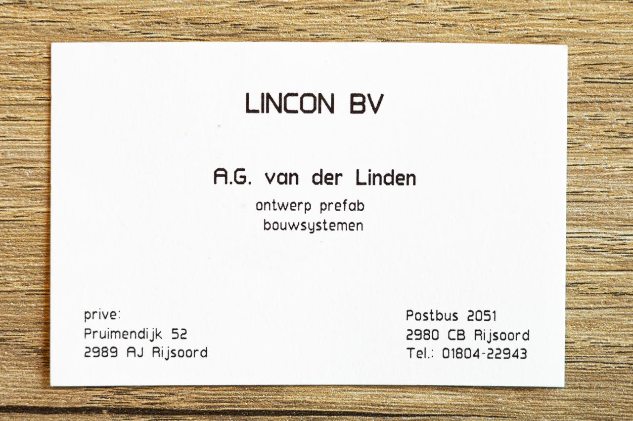 Visitekaartje Lincon BV, eerste versie